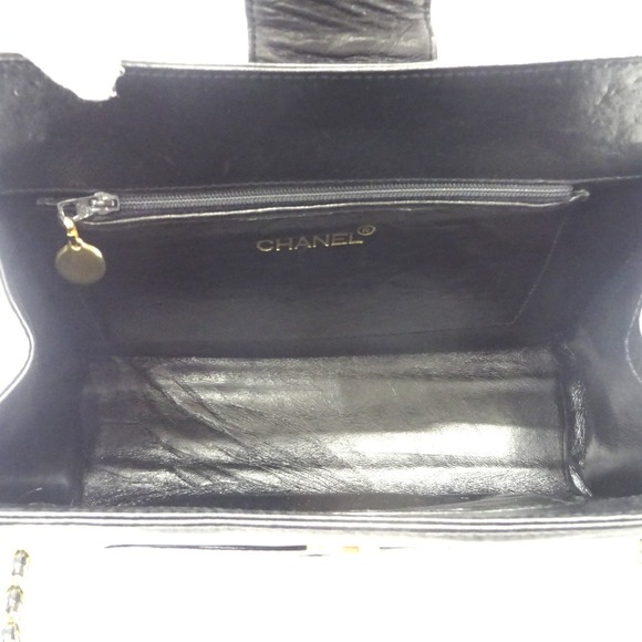 CHANEL Chain Shoulder Bag Deca Coco Mark Lambskin Black - Picture 14 of 16